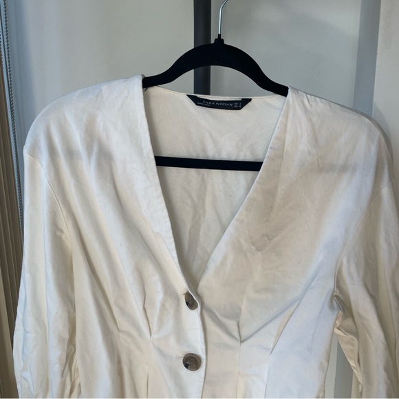 Zara Cotton Linen Blend Blouse - Picture 7 of 8